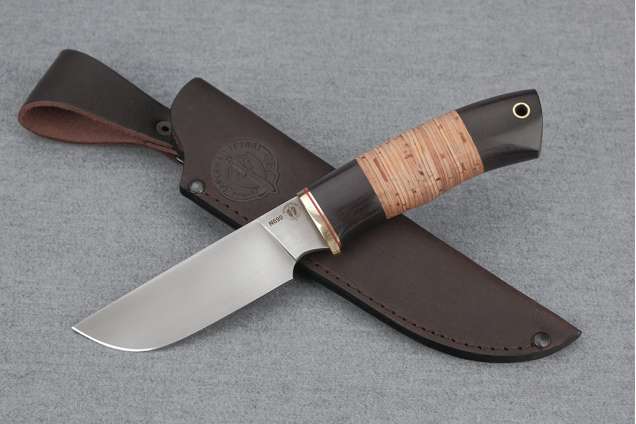 Нож "Бизон" (N690, граб, береста)