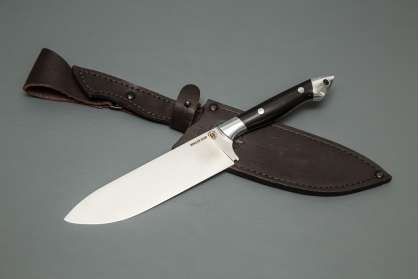 Нож "Шеф-повар-3" (Bohler М390, дюраль, граб, цельнометаллический)
