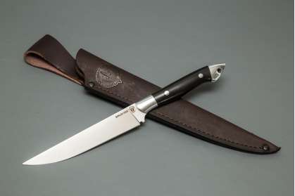 Нож "Шеф-повар-2" (Bohler М390, дюраль, граб, цельнометаллический)