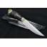 Нож Финский-2 Паук, сталь Bohler S390, мельхиор, инкрустация серебро, граб, формованные ножны-итальянская кожа растительного дубления