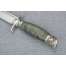 Нож "Авторская Финка-НКВД" (ELMAX, художественное литье мельхиор, стабилизированная карельская береза зелёная, деревянные ножны), фото 2
