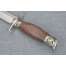 Нож Авторская Финка НКВД, сталь S390, мельхиор, стабилизированная карельская береза коричневая, деревянные ножны
