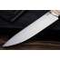 Нож Рысь-2, клинок из стали Bohler S390, рукоять стабилизированная карельская береза, вставка рог лося, формованные ножны-итальянская кожа растительного дубления