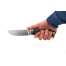 Нож "Лиса" (M390, худ. литье мельхиор, резная рукоять из стабилизированная  карельской березы со вставкой из стабилизированного бивня мамонта) + фигурная подставка из мореного граба в подарок, фото 5