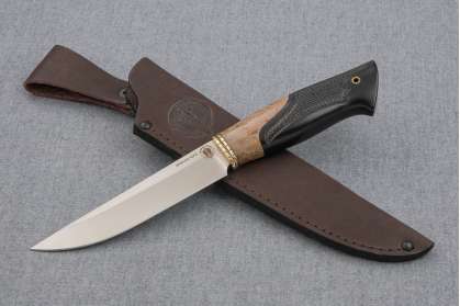 Нож "Финский-2" (М390, карельская береза, граб, резной)