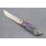 Нож "Финский", сталь М390, рукоять стабилизированная карельская береза, резная