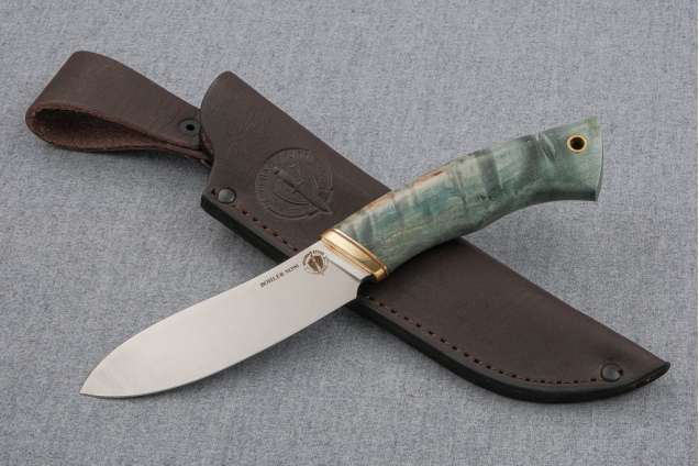 Нож "Лань" (М390, стабилизированная карельская береза)