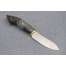 Нож Лань, сталь М390, стабилизированная карельская береза, граб, инкрустация серебром, мозаичный пин