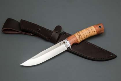 Нож "Коршун" (кованая 95Х18, бубинга, береста)