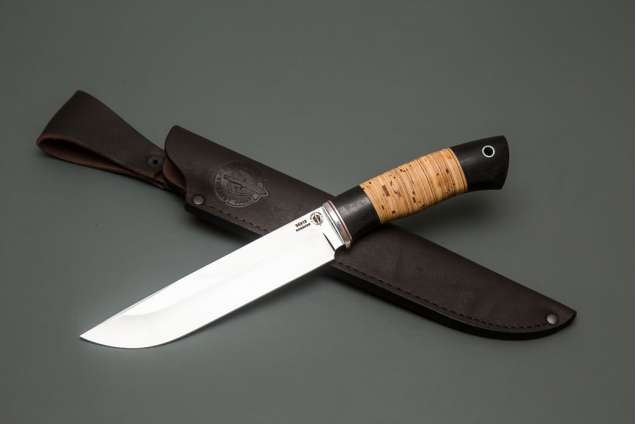 Нож "Турист" (Кованая 95Х18, граб, береста)