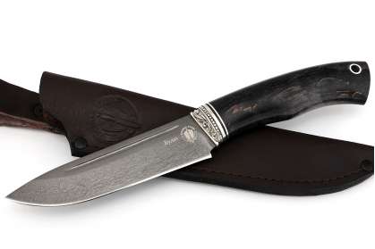 Нож Арсенал, сталь булат, рукоять стабилизированная карельская береза