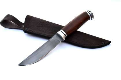 Нож Финский, сталь булат, дюраль, рукоять текстолит