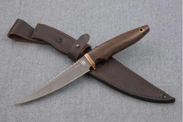 Нож Рыбак-3, сталь булат, рукоять венге