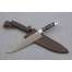 Нож Шеф-повар-4, сталь булат, цельнометаллический,  накладки дюраль, граб