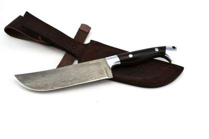 Нож Пчак, булатная сталь, дюраль, граб, цельнометаллический