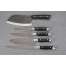 Набор ножей для кухни №2 (Тигельный булат, граб, цельнометаллические) + подставка под ножи в подарок, фото 3