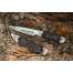 Нож "Каратель" (ELMAX, художественное литье мельхиор, граб резной) деревянные ножны, фото 2