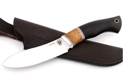 Нож "Лань" (ELMAX, стабилизированная карельская береза, граб)