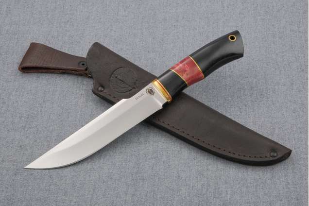 Нож "Таёжный" (ELMAX, граб, вставка стабилизированная карельская береза)