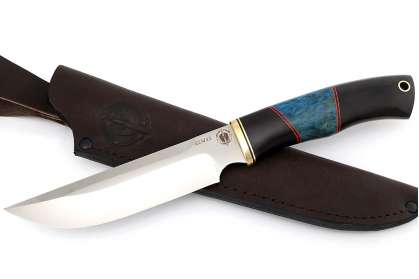 Нож "Походный", сталь ELMAX, рукоять граб, стабилизированная карельская береза
