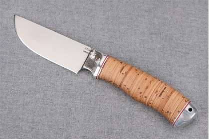 Нож "Бизон" (Х12МФ, дюраль, береста)