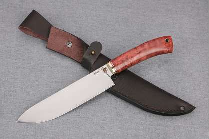 Нож "Шеф-повар-3", сталь Elmax, рукоять стабилизированная карельская береза