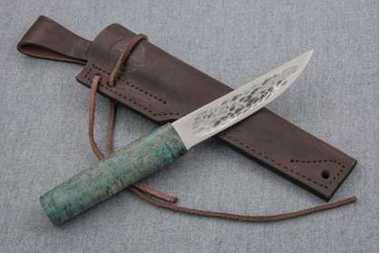 Нож "Якутский-2" (Х12МФ, стабилизированная карельская береза зеленая)
