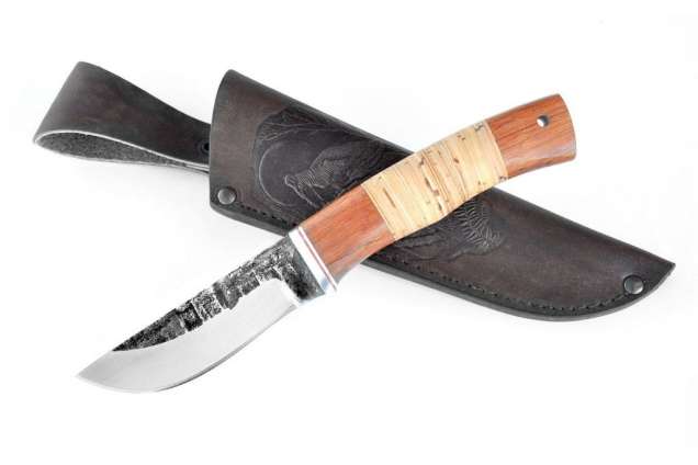 Нож "Грибник" (Х12МФ, береста, бубинга)