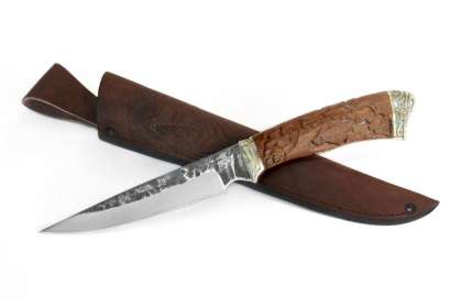 Нож "Каратель" (Х12МФ, художественное литье, орех, резной)