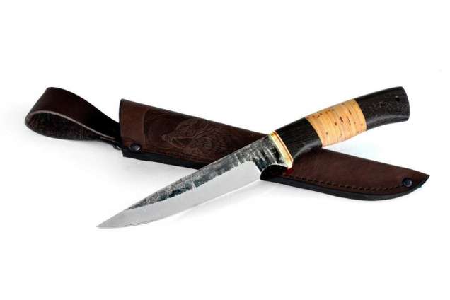 Нож "Каратель" (Х12МФ, граб, береста)