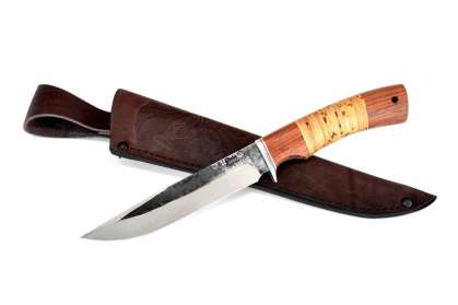 Нож "Коршун" (Х12МФ, бубинга, береста)