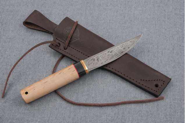 Нож "Якутский-2" (Алмазная сталь ХВ-5, граб, карельская береза)