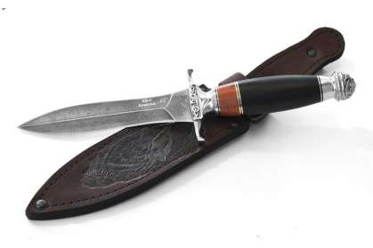 Нож "Гладиатор" (Алмазная сталь ХВ-5, художественное литье, премиум, граб)