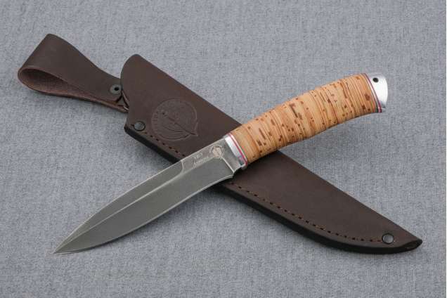 Нож "Перо" (Алмазная сталь ХВ-5, береста, дюраль)