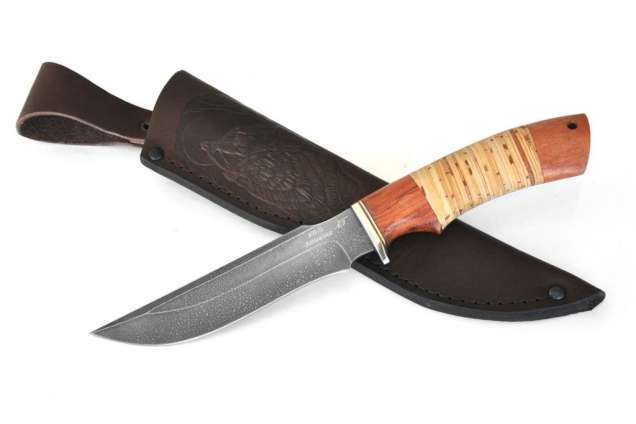 Нож "Таежный-2" (Алмазная сталь ХВ-5, бубинга, береста)