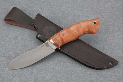Нож "Лань", сталь Bohler К340, рукоять стабилизированная карельская береза