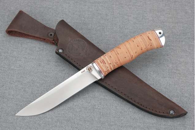 Нож "Ласка" (Bohler К340, береста, дюраль)