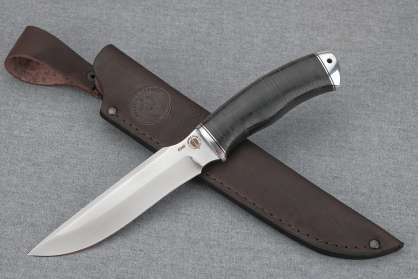 Нож "Охотник", сталь Bohler К340, дюраль, рукоять кожа