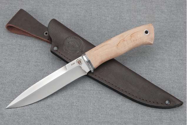 Нож "Перо" (Bohler К340, карельская береза)