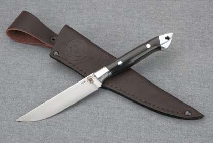 Нож "Шеф-повар-1", сталь Bohler К340, дюраль, рукоять граб, цельнометаллический