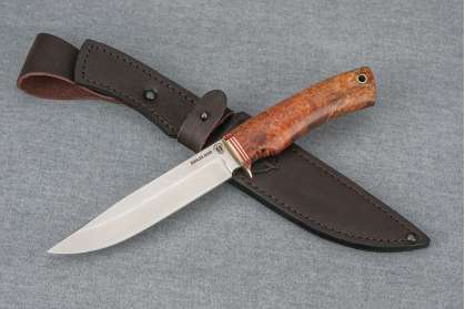 Нож "Коршун" (М398, стабилизированный кап клена)