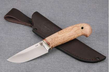 Нож "Бобр-2", сталь S390, рукоять карельская береза