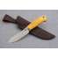 Нож "Лань", сталь S390, рукоять стабилизированная карельская береза