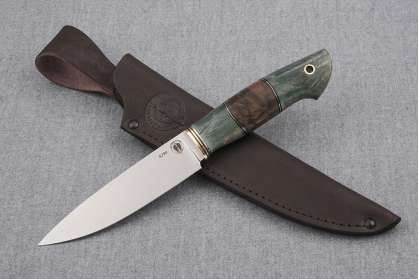 Нож "Рысь-2" (S390, стабилизированная карельская береза)