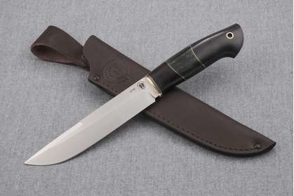Нож "Турист" ( S390, граб, стабилизированная карельская береза)