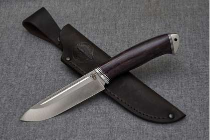 Нож Арсенал, клинок из стали Crucible CPM S90V, рукоять дюраль, стабилизированная карельская береза