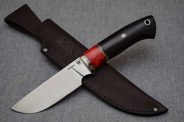 Нож "Бизон", клинок из стали Crucible CPM S90V, рукоять премиум граб