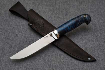 Нож Ласка-2, клинок из стали Crucible CPM S90V, рукоять стабилизированный кап клена