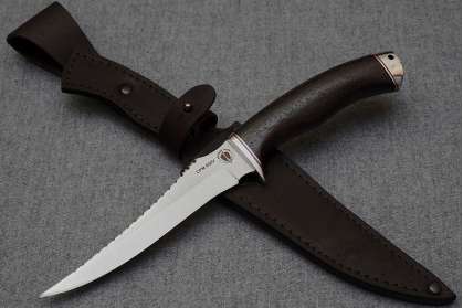 Нож Рыбак-2, клинок из стали Crucible CPM S90V, рукоять дюраль, венге